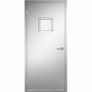 18ga 304 Stainless Steel Door No 4 Finish 12 x 12 Fire Rated Vision Lite Product Image