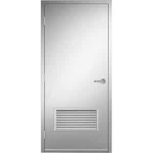 18ga 304 Stainless Steel Door No 4 Finish 24 x 12 Btm Louver Product Image