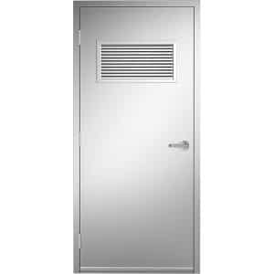 18ga 304 Stainless Steel Door No 4 Finish 24 x 12 Top Louver Product Image