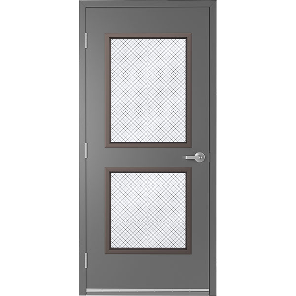 18ga. Galvannealed Steel Commercial Door with Polystyrene Core 2-Lite