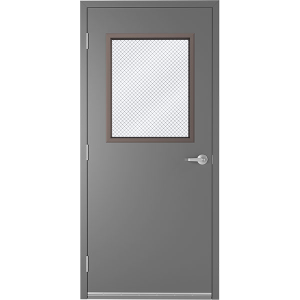 18ga Galvannealed Steel Commercial Door with Polystyrene Core Half-Lite