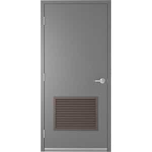 Commercial Steel Door with 24 x 18 Louver