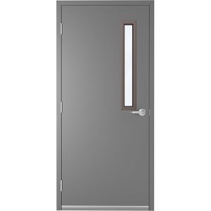 Metal Door With 5 x 35 Fire Rated Glass