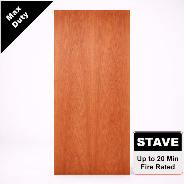 Plain Sliced Mahogany Commercial Wood Door with Stave Lumber Core, Stain Grade