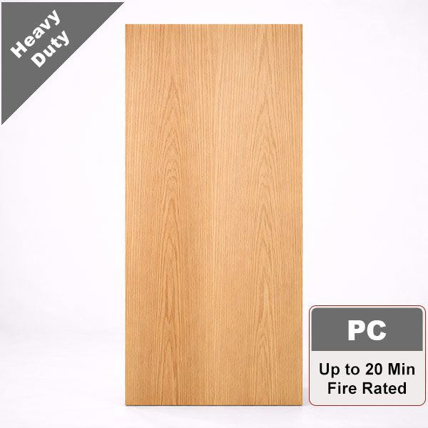 Plain Sliced Red Oak Commercial Wood Door with Particleboard Core, Stain Grade