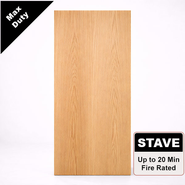 Plain Sliced Red Oak Commercial Wood Door with Stave Lumber Core, Stain Grade
