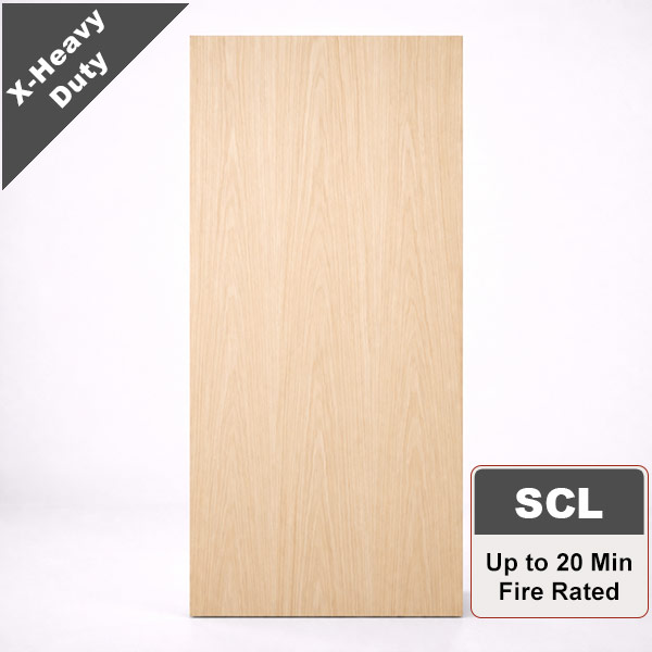 Plain Sliced White Oak Commercial Wood Door with Structural Composite Lumber Core, Stain Grade