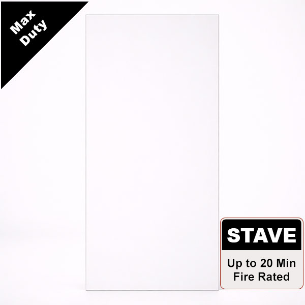 Primed MDO Commercial Wood Door with Stave Lumber Core, Paint Grade