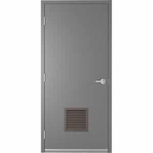 Steel Door with 12 x 12 Fire Rated Louver